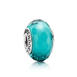Murano glass TEAL charm